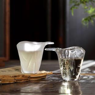 三足公道杯玻璃分茶器单个精致功夫茶具耐热小号茶海茶道匀杯高档