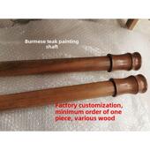 订做实木轴头卷轴杆大规格轴杆子天杆旗杆横幅书法画轴杆挂轴头