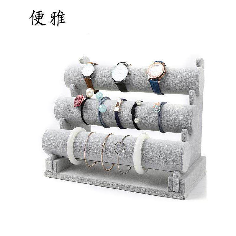 三层手炼架珠宝架储发箍手炼架手镯架珠宝架手表架珠宝展示道具