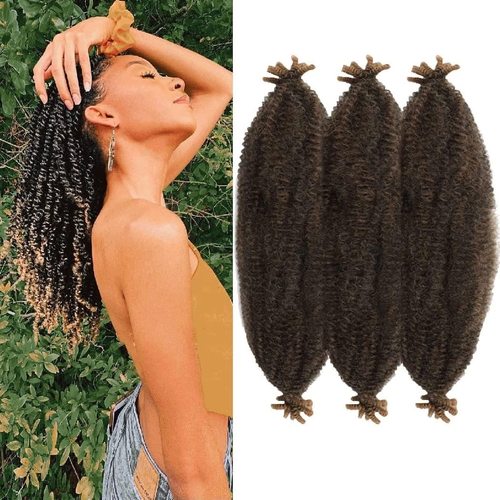 Afro Spring Twist Crochet Braids Hair Kinky Marley Braid假发