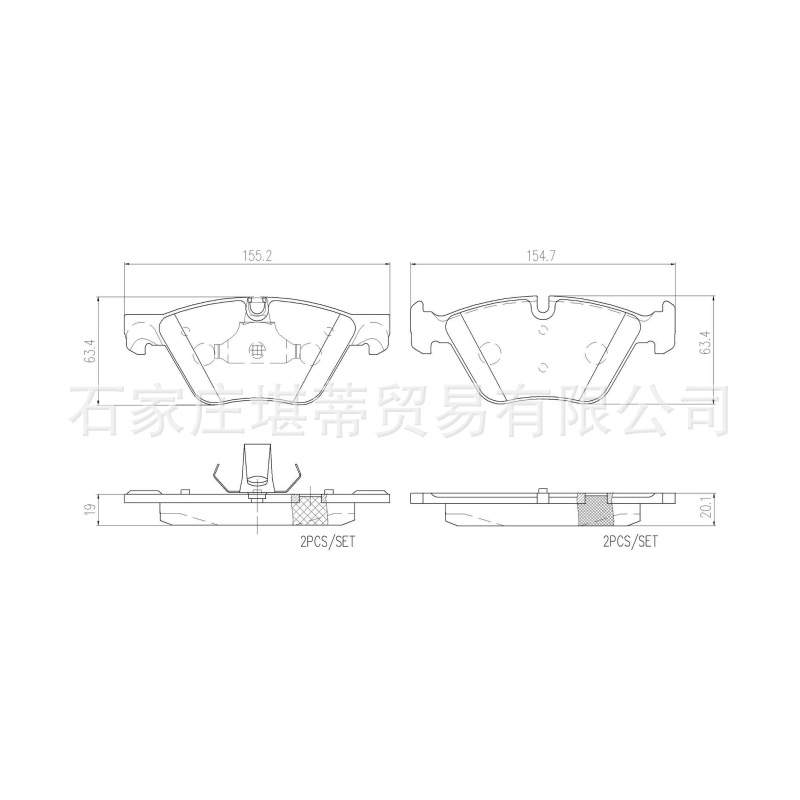brembo布雷博NAO陶瓷刹车片前片P06060N适用宝马520Li523Li530Li