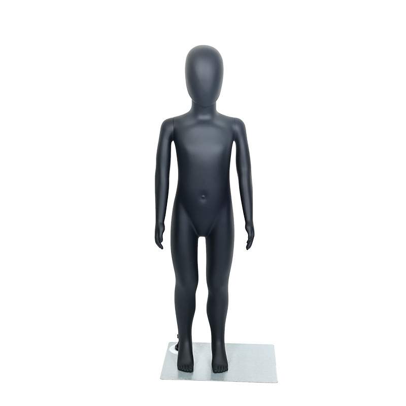 儿童模特道具服装店橱窗全身人体小孩展示架喷漆哑黑假人模特展示