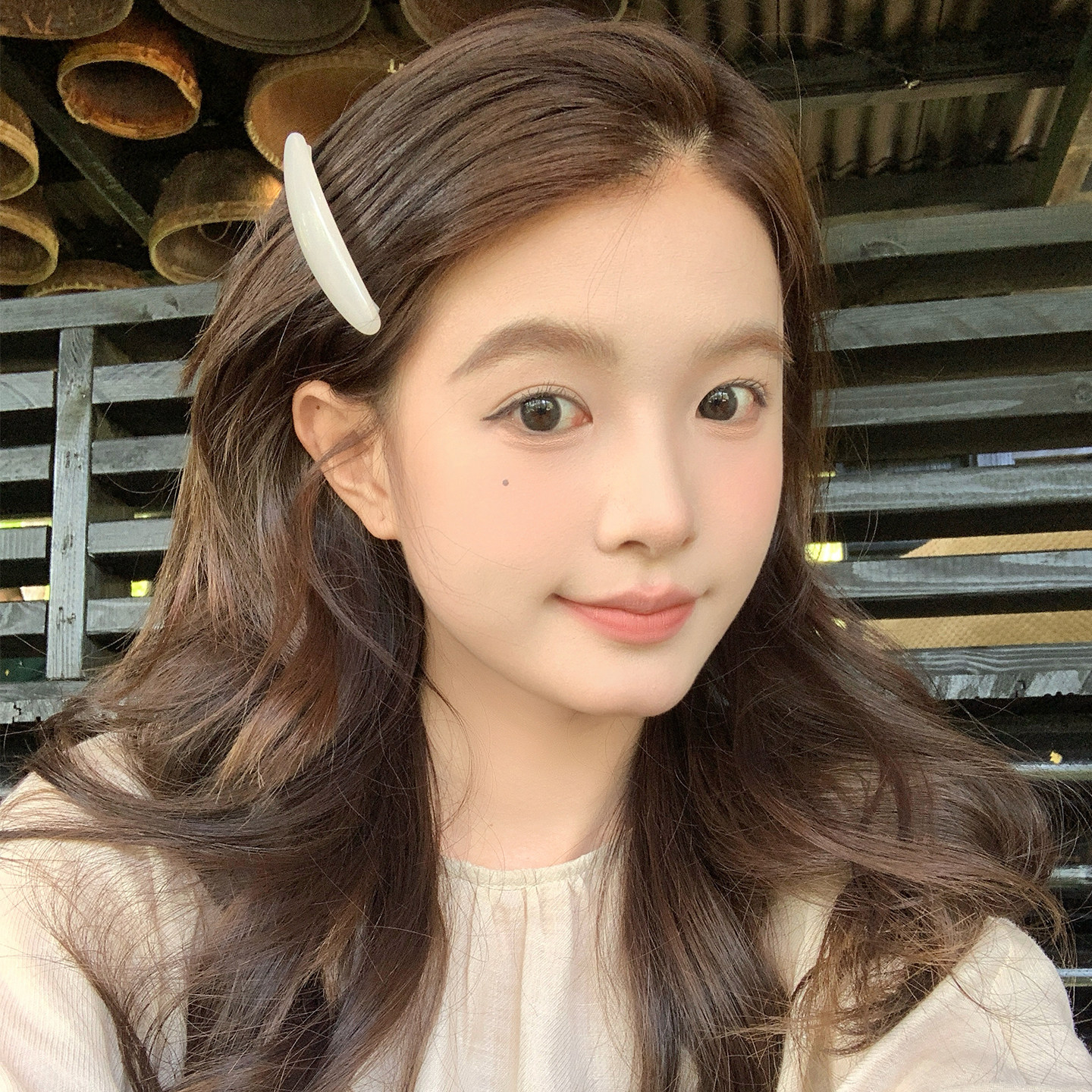 【我的脸很圆】日韩百搭简约叉梳浅色系清新刘海碎发发梳发饰女生