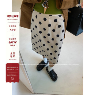 牙套大汪【波霸啵啵】爆款升级!秋冬皮草皮衣搭子*波点缎面半裙