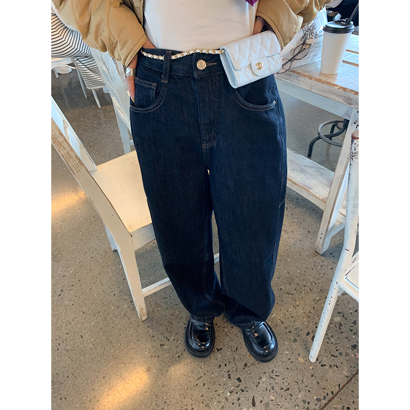 牙套大汪甜心针织抹胸牛仔裤