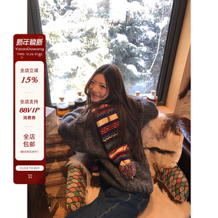 新款 牙套大汪 粗针圆领毛衣冬季 2色 简约通勤百搭 北约冬季