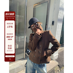 绗棉大衣外套百褶半裙套装 厚实毛呢中短款 温哥华在读 牙套大汪