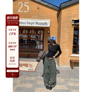 纯棉弯刀剪裁洗水灯笼型阔腿休闲裤 牙套大汪 大热镰刀