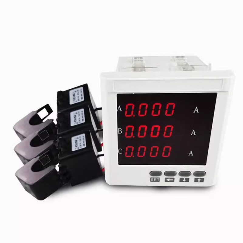 丰七牌F603三相交流电流表智能数显大屏幕显示互感器隔离感应测量