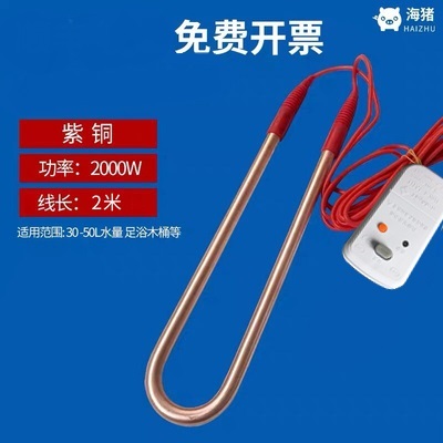 .大功率潜水加热管器桶烧热得快浴缸浴桶洗澡电热棒烧水棒家用220