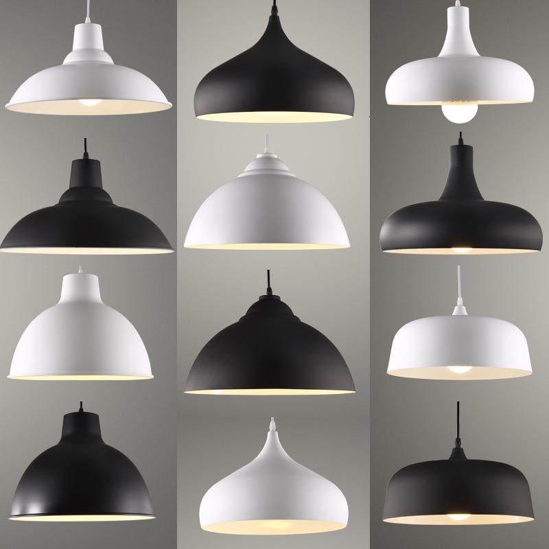 复古工业风餐厅吊灯简约个性创意工矿灯黑色白铁艺办公室吊灯灯罩,家装灯饰光源,智能吊灯,淘宝优惠券,粉丝福利购,淘宝优惠卷