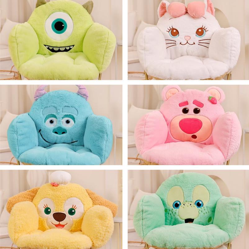 卡通日式办公室久坐护腰靠垫一体沙发屁股垫子学生椅垫靠背坐垫