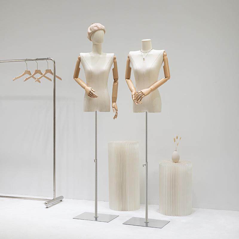 平肩模特服装店道具女装直角肩服装模特架子假人台展示架全身