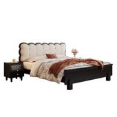 侘寂风云朵床白蜡木实木床1.8米双人床主卧室现代简约1.5米原木风