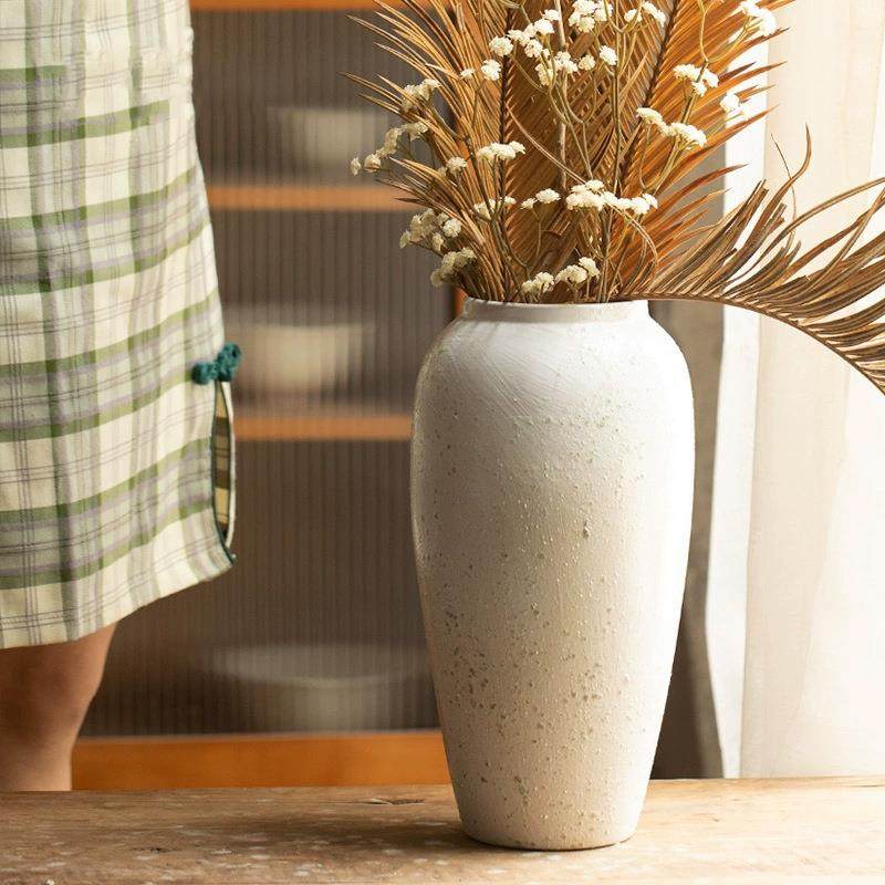 装饰摆件粗陶罐干花花瓶禅意北欧现代简约手工插花新款客厅插花,家居饰品,花瓶,淘宝优惠券,粉丝福利购,淘宝优惠卷
