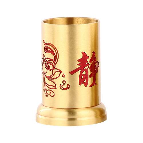 黄铜茶道六君子6件套功夫茶具配件茶艺套黄铜茶夹勺叉刀刷筒