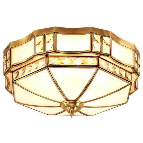 吸顶灯东南亚Medievalallcopperceilinglamp美式全铜吸顶灯