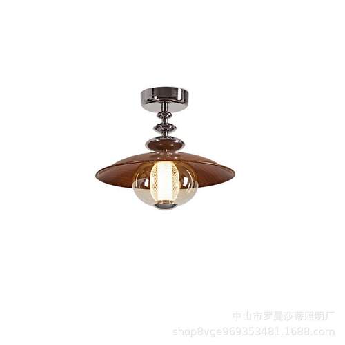 法式复古过道灯走廊玄关入户灯中古风吸顶灯创意设计师艺术阳台灯