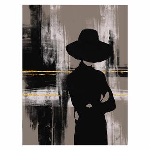 纯手绘油画现代黑白人体装饰画酒店会所服装店配画大芬村人物艺术