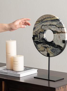 新式轻奢中高级RZB-2837感大理石平安摆扣件办公室样板间酒店展厅