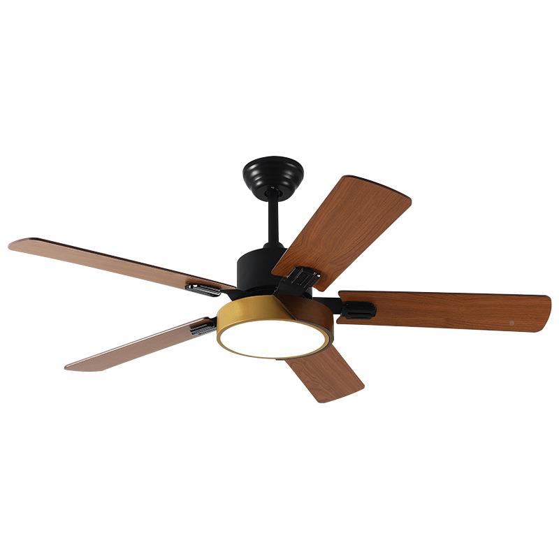 北欧客风厅扇灯卧室智能变扇频吊灯灯一体吸顶风扇吊灯中山灯具