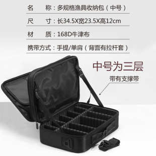 手提便携防水渔具收纳箱线组钓鱼工具配件渔具盒储物盒垂钓整理包