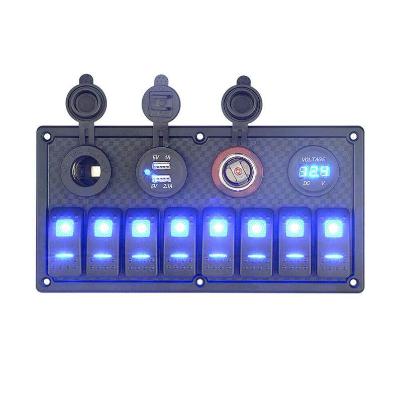 船用开关面板防水4挡6挡房车改装翘板开关12-24V过载保护器多功能,摩托车/装备/配件,船舶配件,淘宝优惠券,粉丝福利购,淘宝优惠卷