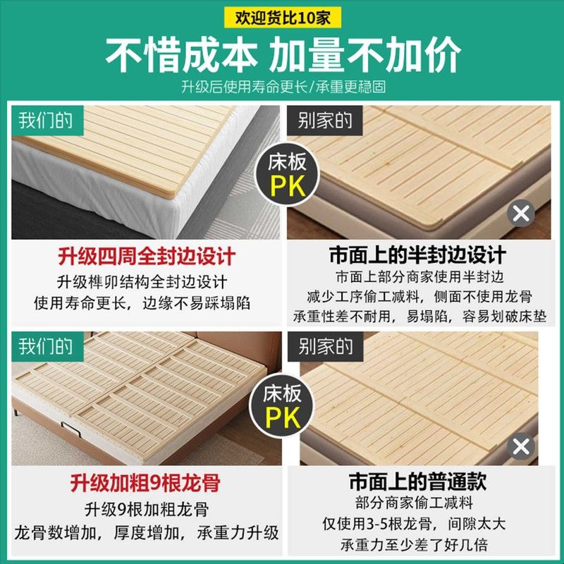 全实木床板木板片松木护腰硬床垫加硬软床变硬折叠木板铺板排骨架图片