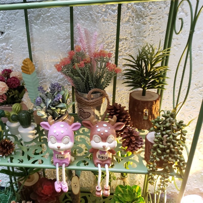 田园铁艺多层花架 多肉 阳台花园欧式杂货架收纳架置物架乡村园艺