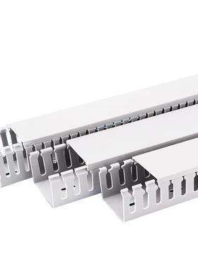 PVC灰色行线阻槽XC绝缘HXS塑料厂价直供P线槽燃线配线槽走电线槽