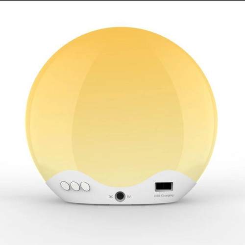 新款LED闹钟睡眠灯日出唤醒灯氛围灯欧美热销七彩绚丽灯贝壳时钟