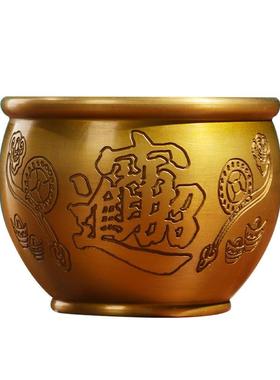 铜百福缸招米缸铜缸礼品装饰品摆件
