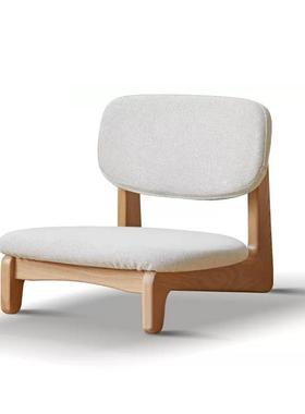 伊家具实木榻榻米茶椅现代简约客厅824沙发矮舜橡阳台凳无扶手椅