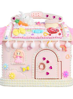 477新品儿童手工dy童话小粘屋百宝箱仿真奶油贴配饰钱益智玩具存