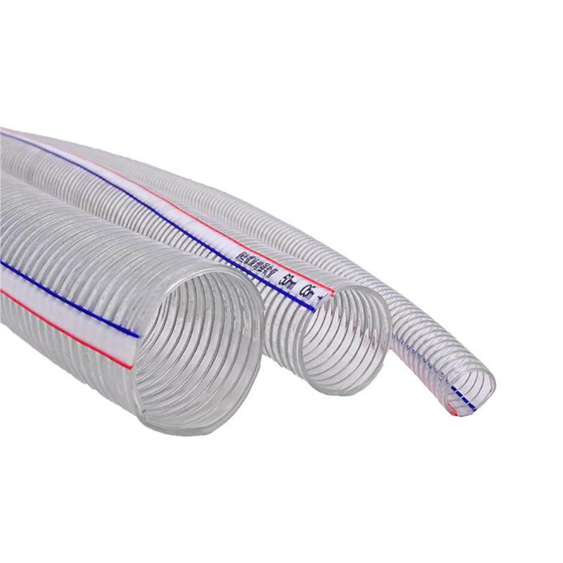 PVC透明钢丝软管加厚耐磨耐压塑料水管厂抽水排水管防冻钢丝管