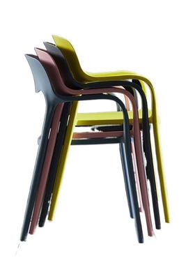 塑料椅简约靠凳子北欧餐椅家用大背人经济子型胶塑QNU椅加厚扶手