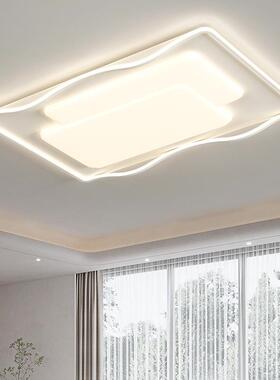 厅顶灯577led超客亮现代简约大气奶大油风厅主灯套吸餐广东中山灯