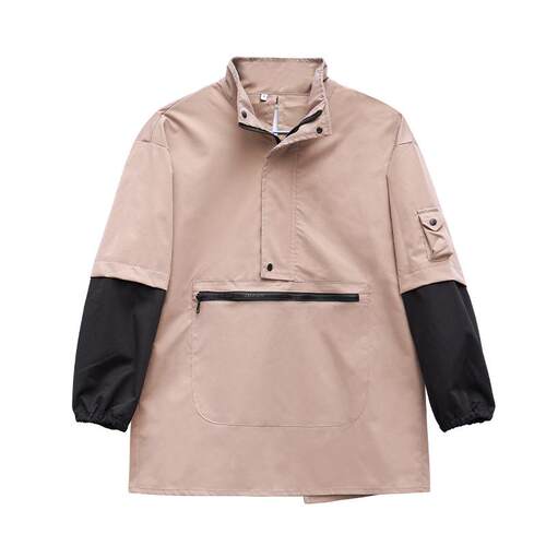 带袖围裙秋冬家用厨房反穿衣餐厅服务员工作成人罩衣长袖围裙印字