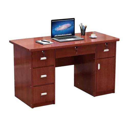 厂家销售简易办公桌现代简约书桌办公室带抽屉锁1.2米单人电脑桌