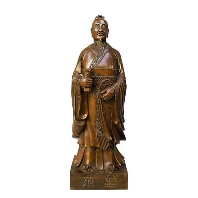 商圣范蠡铜像摆件客厅陶朱公门店收银台开业桌面兴业文财神爷站像