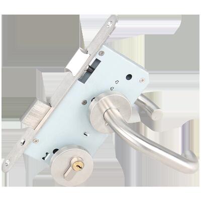 全套防火门锁304不锈钢防火锁6072分体锁5572锁体把手锁芯通用型