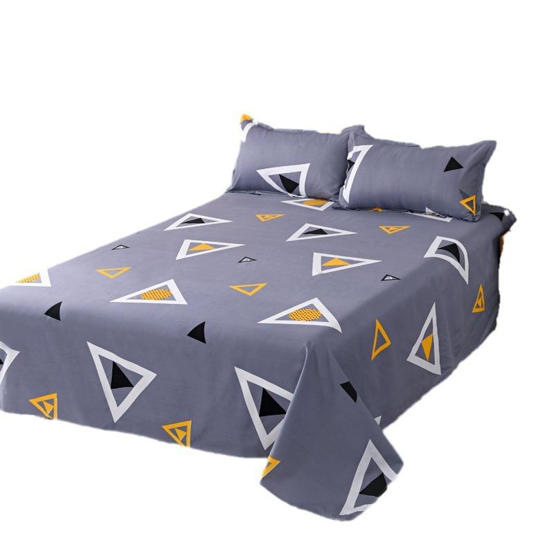 小清新亲床床单单件磨毛罩学上下铺194家生用双人肤被单外贸