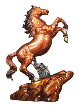 彩铜创意马摆件马到成功奋马扬蹄家居装饰品客厅办公室摆件