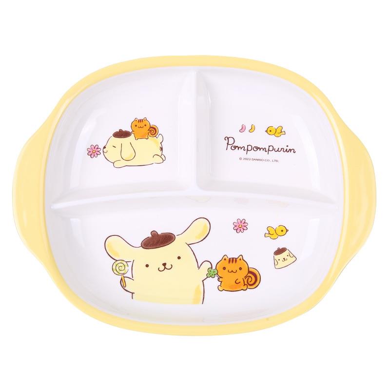 布丁狗通卡密胺餐爱儿童具碗卡通分可格餐盘碗PP-35勺杯子