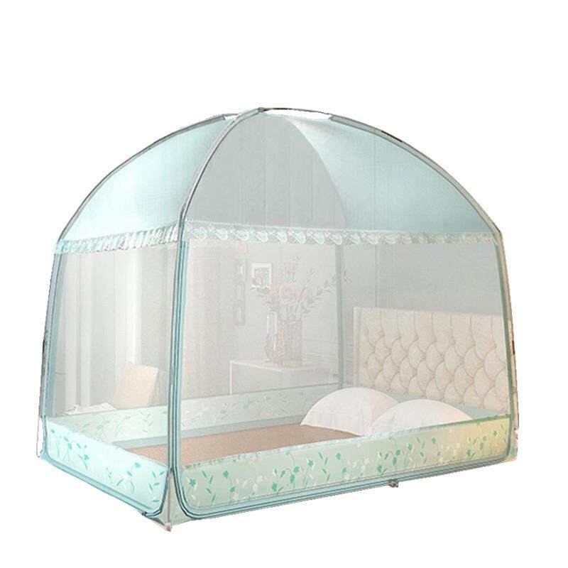 全底蚊帐2025新款蒙古包家用1米8大床儿童宝宝防摔.5全包宿舍纹帐