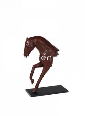 新中式创意半身马书房桌面摆件样板房售楼部卧室书房玄关动物装饰