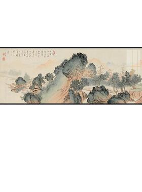 山水画客厅挂画中式沙发背景墙装饰画茶室国画书房字画办公室壁画