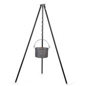 野营吊锅户外篝火三脚架野炊锅便携露营焚火架炊具挂三角架