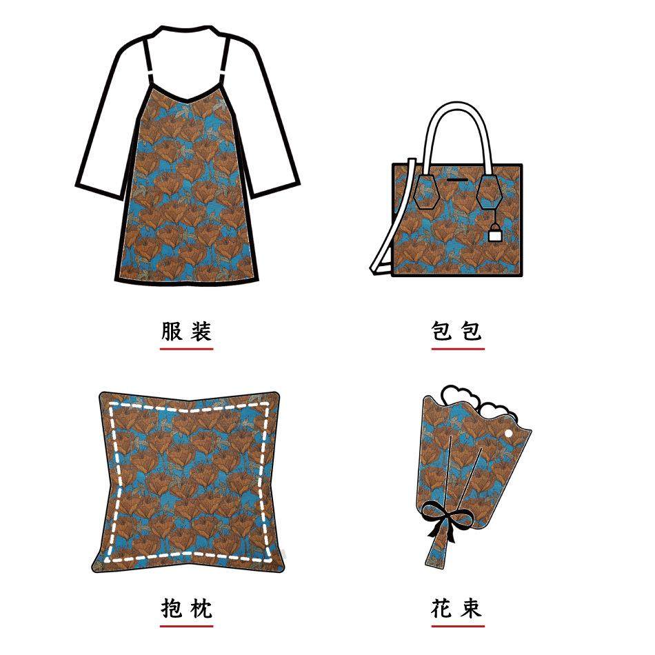 春秋蓝底金丝浮雕咖色莲蓬抱枕鞋帽装饰布挺括连衣服复古提花面料,居家布艺,海绵垫/布料/面料/手工diy,淘宝优惠券,粉丝福利购,淘宝优惠卷