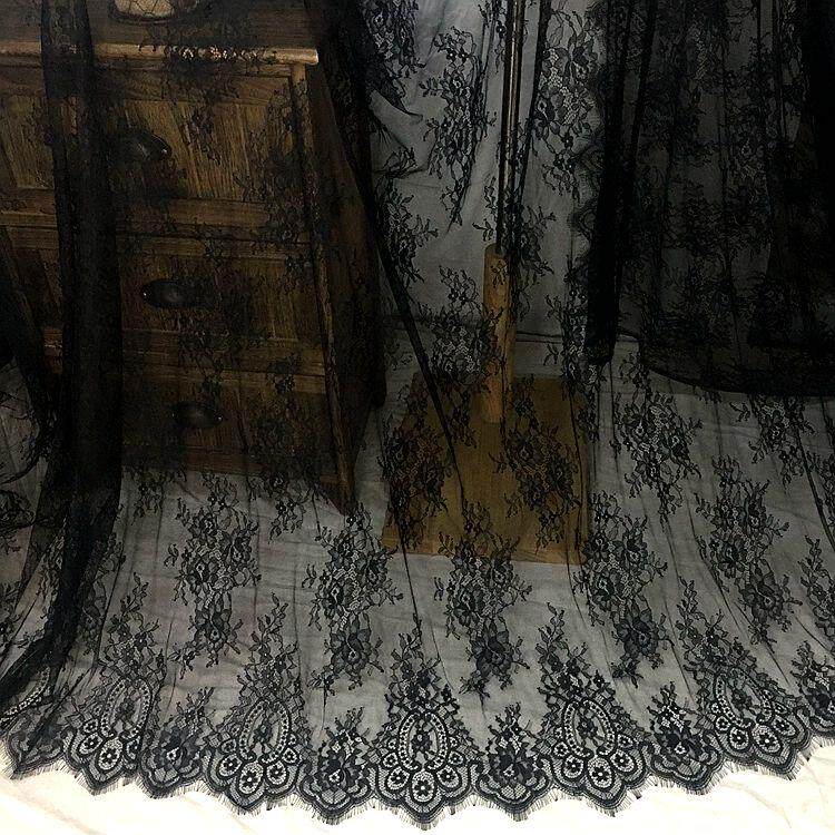宽1.5米出口好品质网纱睫毛蕾丝花边辅料手工服装婚纱装饰布